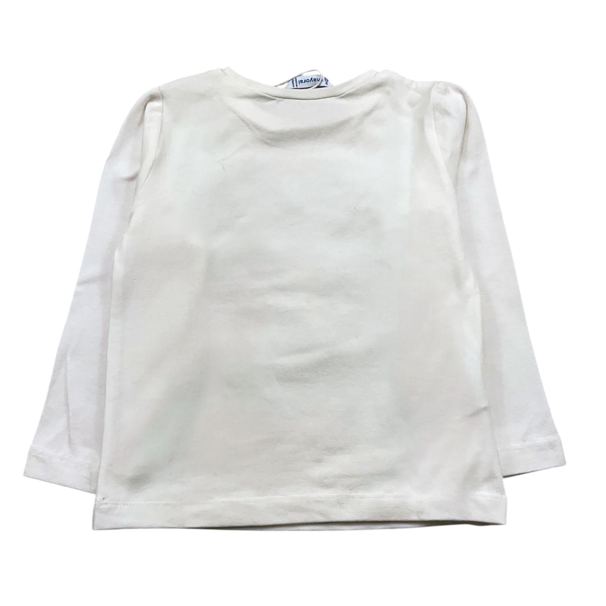 MAYORAL shirt girocollo tinta unita cn stampa in contrasto Bianco per Bambina 4067X BIANCO MAYORAL 