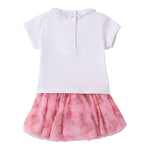 Mini Banda Completo 2 Pezzi T-Shirt-Gonna per Neonata 3B754XX BIANCO/ROSA MINI BANDA 