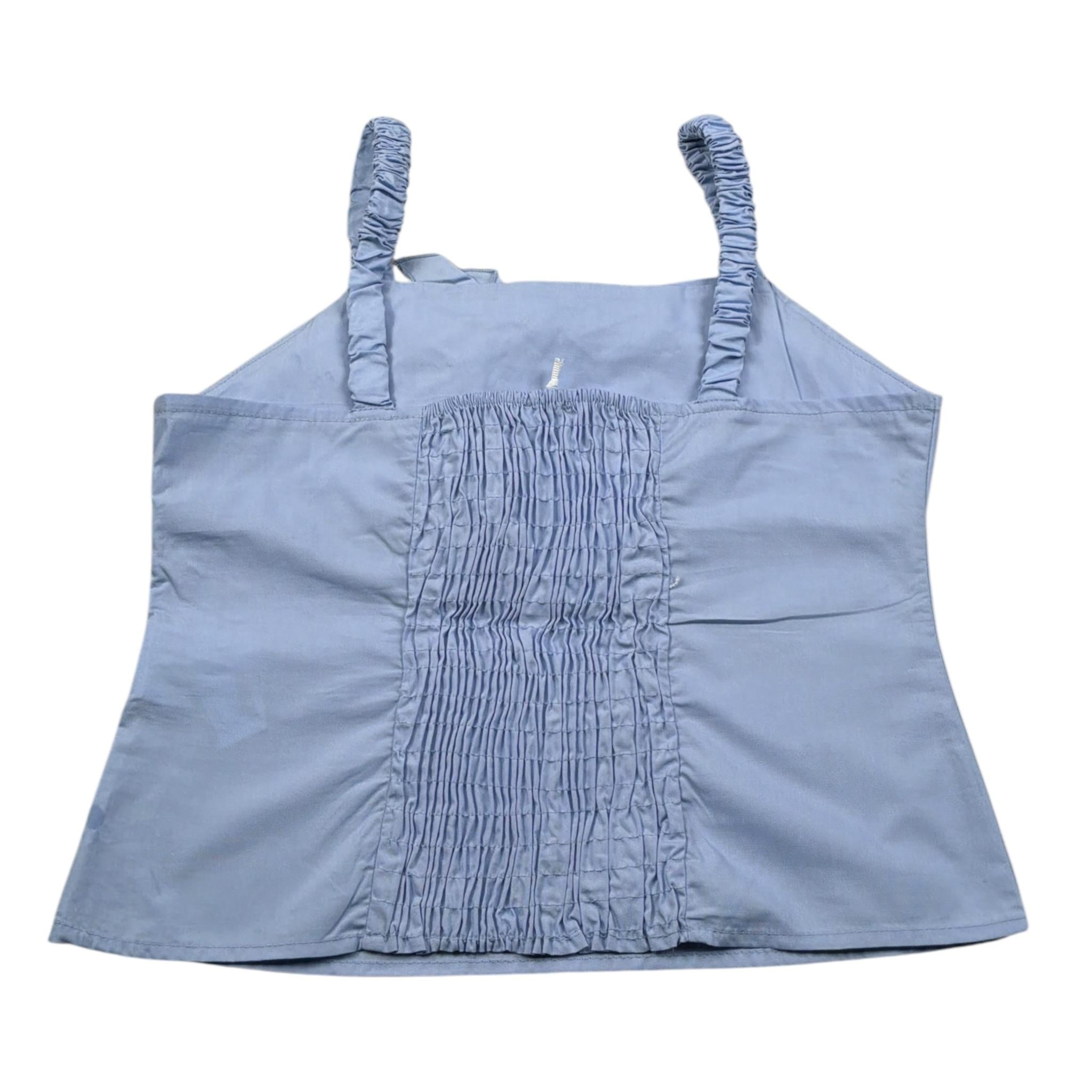Lu Lu By Miss Grant Top Bretelline tinta unita Azzurro Polvere per Bambina LL2732 AZZURRO POLVERE LU LU BY MISS GRANT 