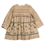 MIRANDA abito manica lunga tinta unita fantasia stellare Beige per Bambina 360259 BEIGE MIRANDA 