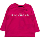 John Richmond Shirt Girocollo Tinta Unita con Logo per Neonata RIP26041TSA FUXIA JOHN RICHMOND 