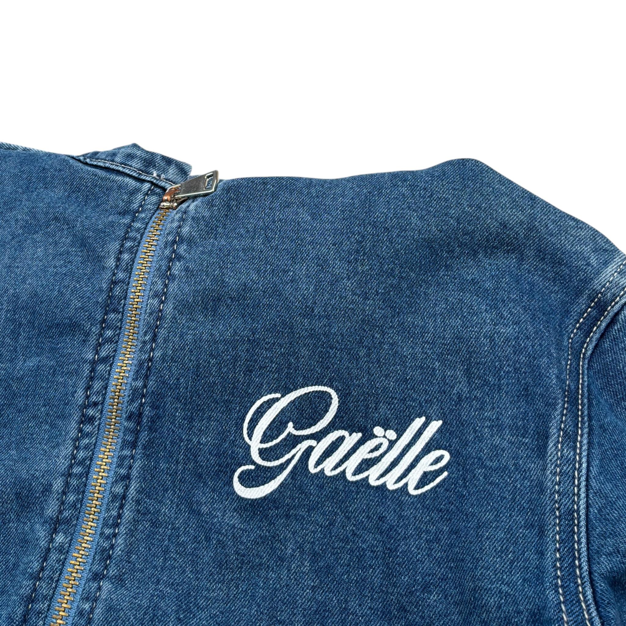 Gaelle Felpa tinta unita In Denim con Zip E Cappuccio Blu per Bambina 2745FDY00508 BLU GAELLE 