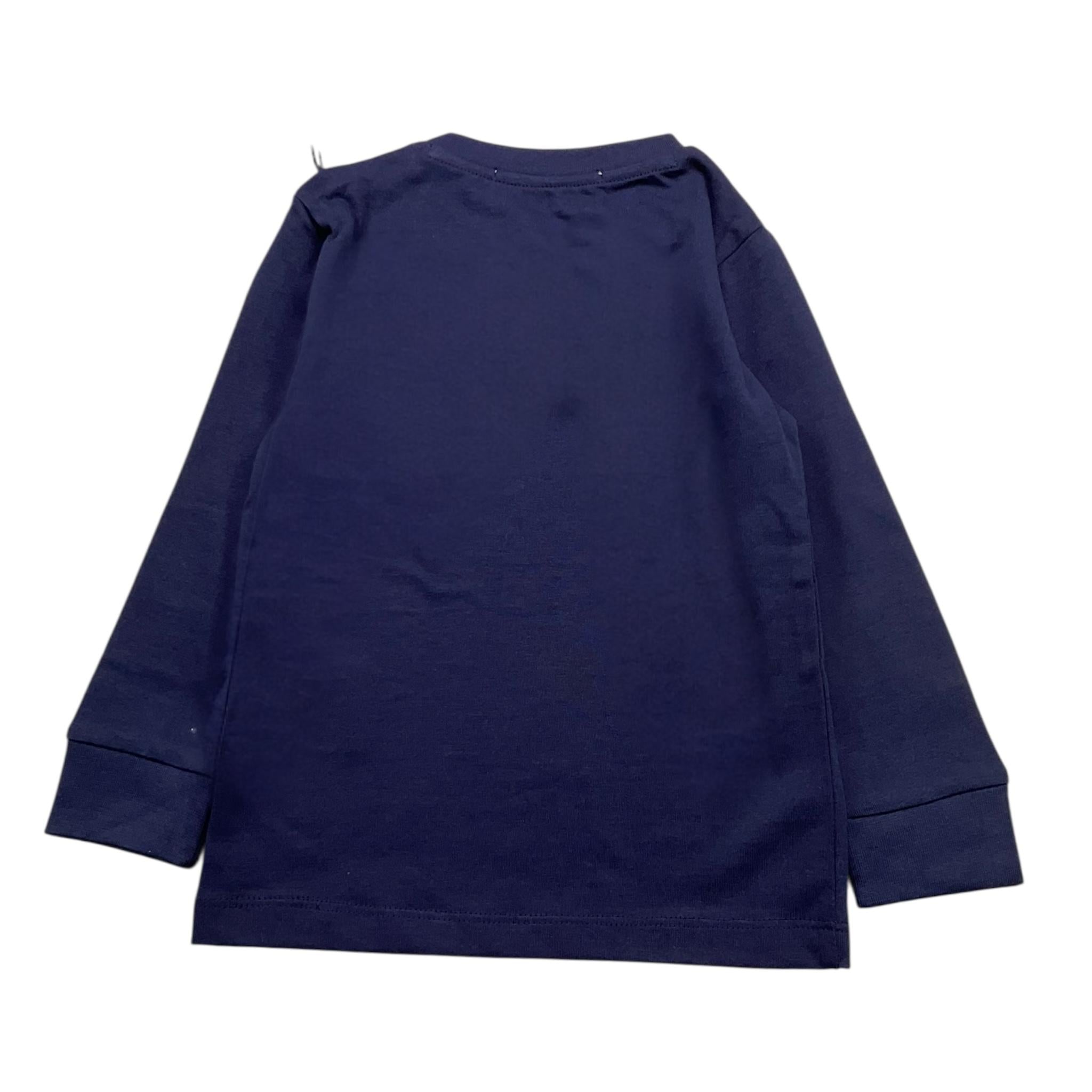 CESARE PACIOTTI shirt girocollo tinta unita con stampa in contrasto Blu per Neonato TSP5318BN BLU CESARE PACIOTTI 