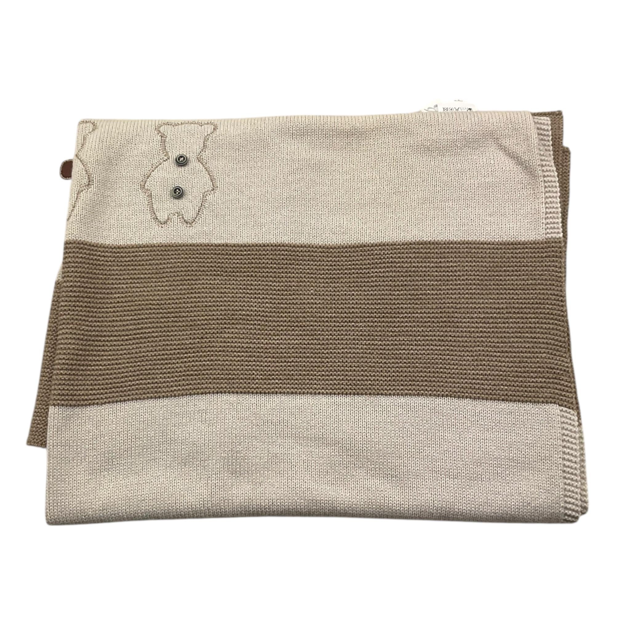 BARCELLINO coperta tinta unita con stampa Beige per Neonata 105323 BEIGE BARCELLINO 