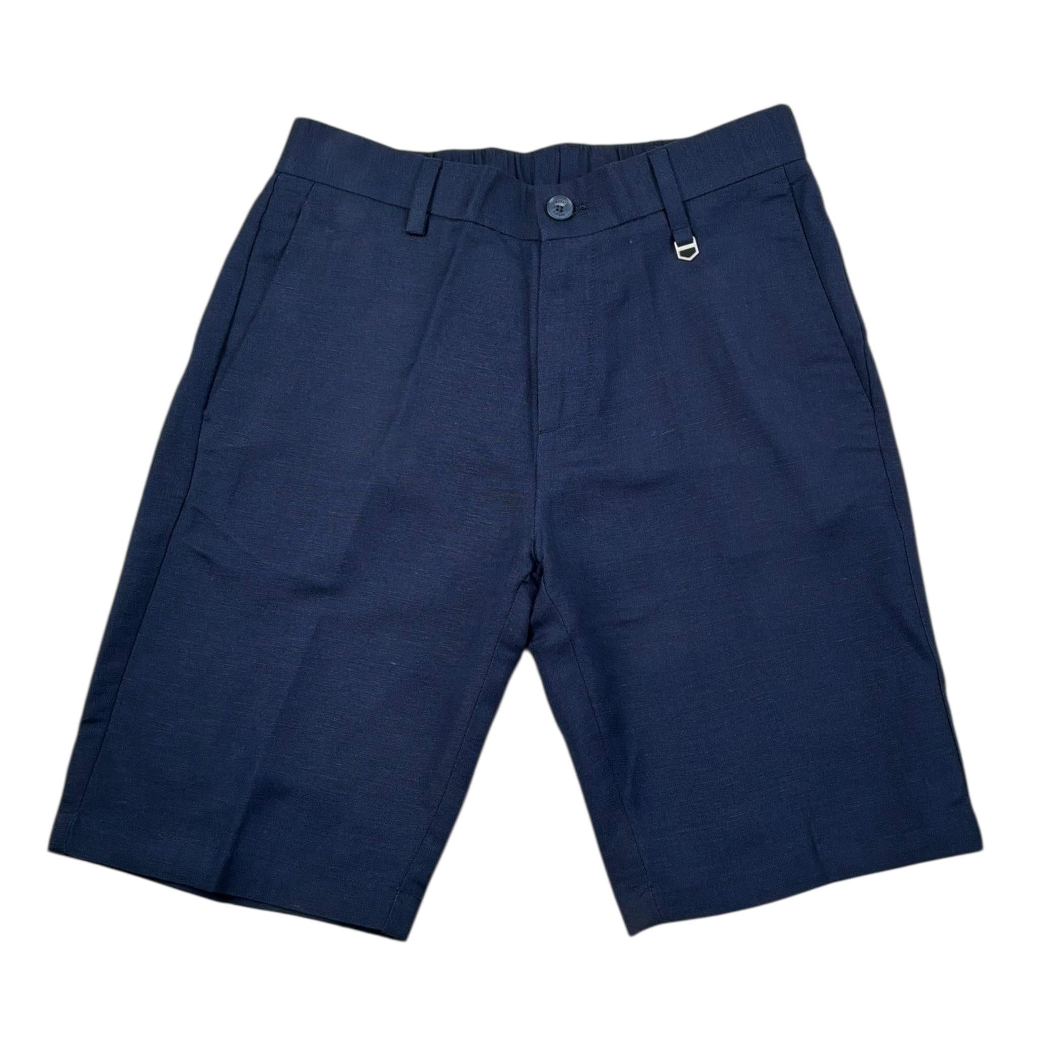 Antony Morato Bermuda Tinta Unita con Elastico In Vita per Bambino MKSH00088 BLU ANTONY MORATO 