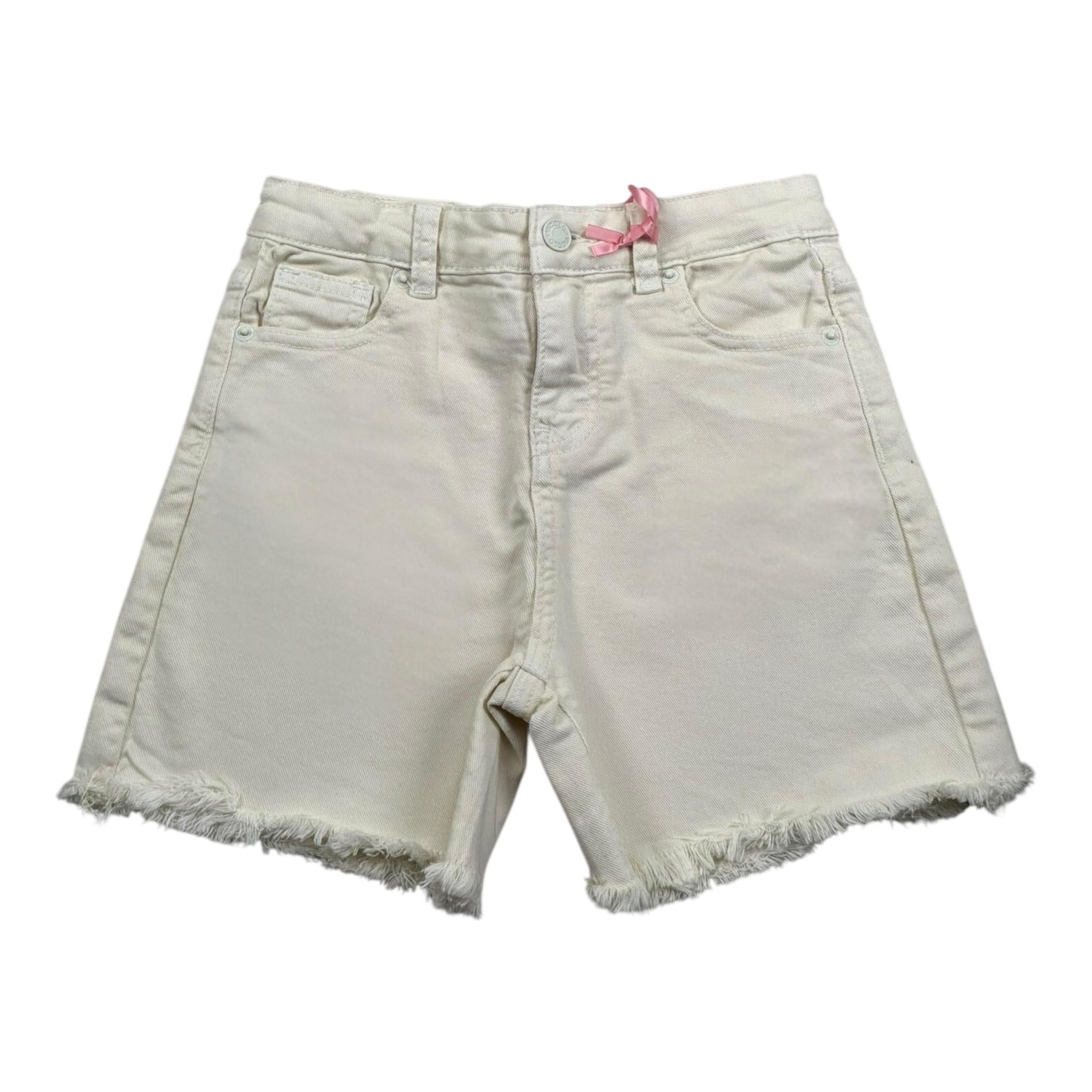 Vicolo Short In Denim Tinta Unita con Girovita Regolabile per Bambina 3146S00016 PANNA VICOLO 