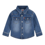 Levi'S Camicia In Denim Tinta Unita per Neonato 6EM335 BLU LEVI'S 