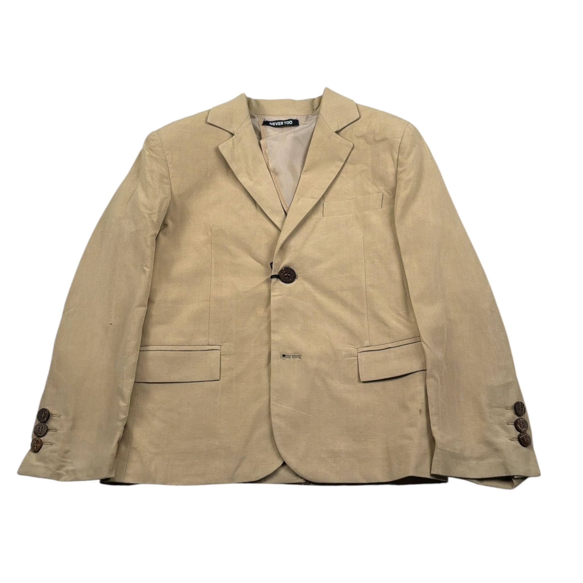 Never Too Giacca tinta unita Beige per Bambino NT1649 BEIGE NEVER TOO 