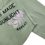 Replay Camicia Tinta Unita con Stampa per Bambina SG8301 VERDE REPLAY 