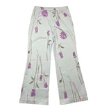 Dixie Palazzo Hose einfarbig mit Blumendruck und verstellbarer Taille hellblau für Mädchen
