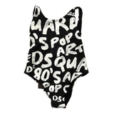Dsquared2 Einteiliger Badeanzug Einfarbiges Logo Schwarz Für Mädchen