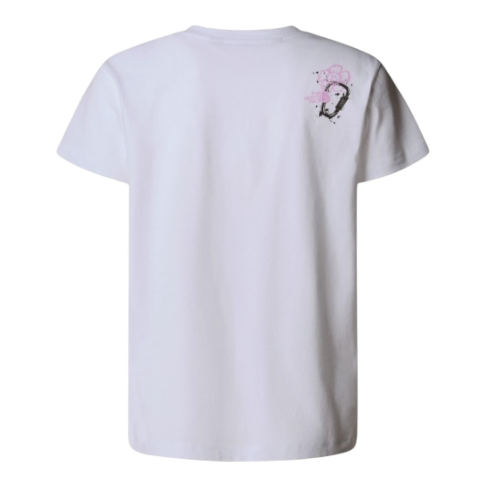 The North Face T-Shirt tinta unita con Stampa Bianco per Bambina NF0A8AXFFN41 BIANCO THE NORTH FACE 