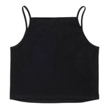 Diesel Canotta Bretelline Tinta Unita con Stampa Brillantinata per Bambina J02201X NERO DIESEL 