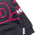 GCDS felpa tinta unita girocollo con stampa Nero per Neonata 028773 NERO GCDS 