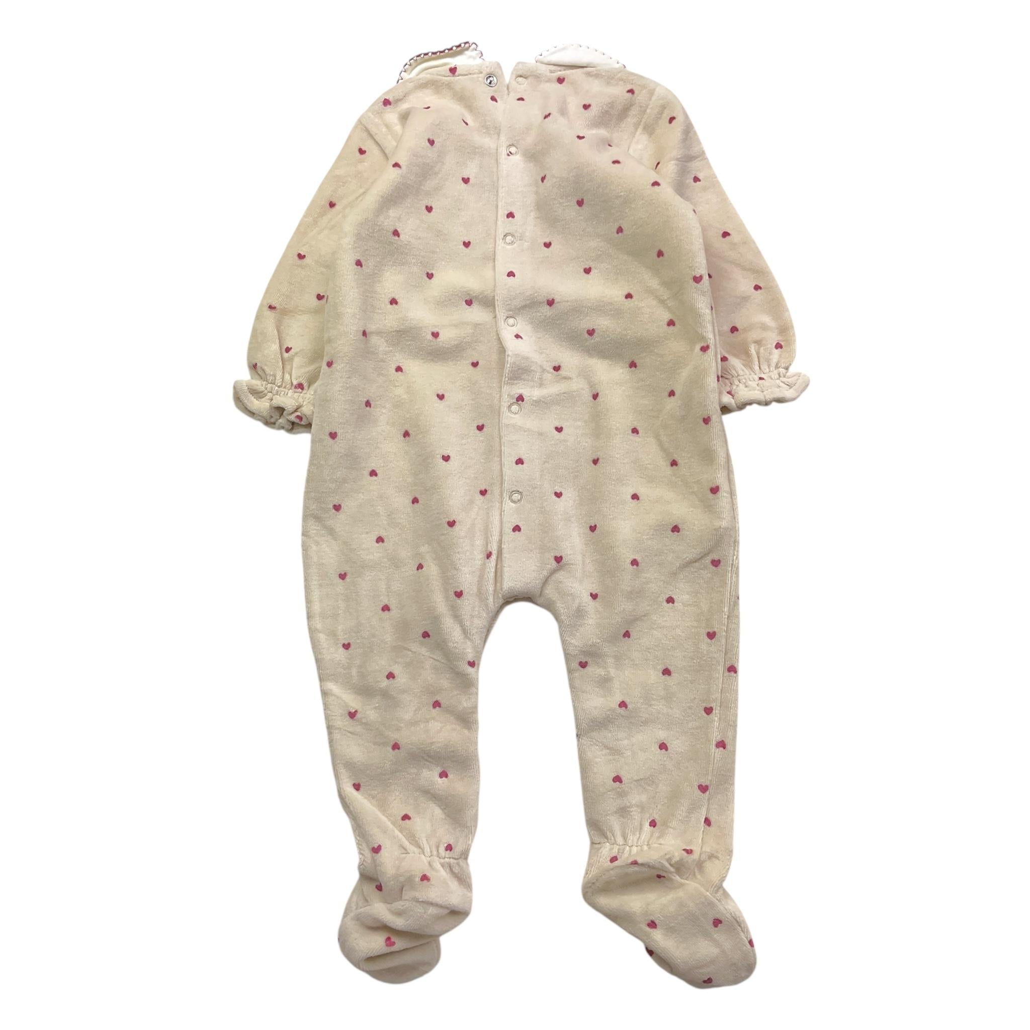 MAYORAL tutina tinta unita con fantasia cuori in camoscio Beige per Neonata 2736 BEIGE MAYORAL 