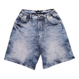 Dsquared2 Bermuda In Denim tinta unita Azzurro per Bambino DQ2828 AZZURRO DSQUARED2 