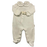 STORY LORIS tutina manica lunga tinta unita in ciniglia Panna per Neonata SL11788 PANNA STORY LORIS 