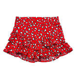 Only Short Einfarbig mit Herzmuster und verstellbarer Taille Rot für Mädchen