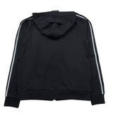 DKNY felpa con zip e cappuccio tinta unita con profili maniche in contrasto Nero per Bambino D60180 NERO DKNY 