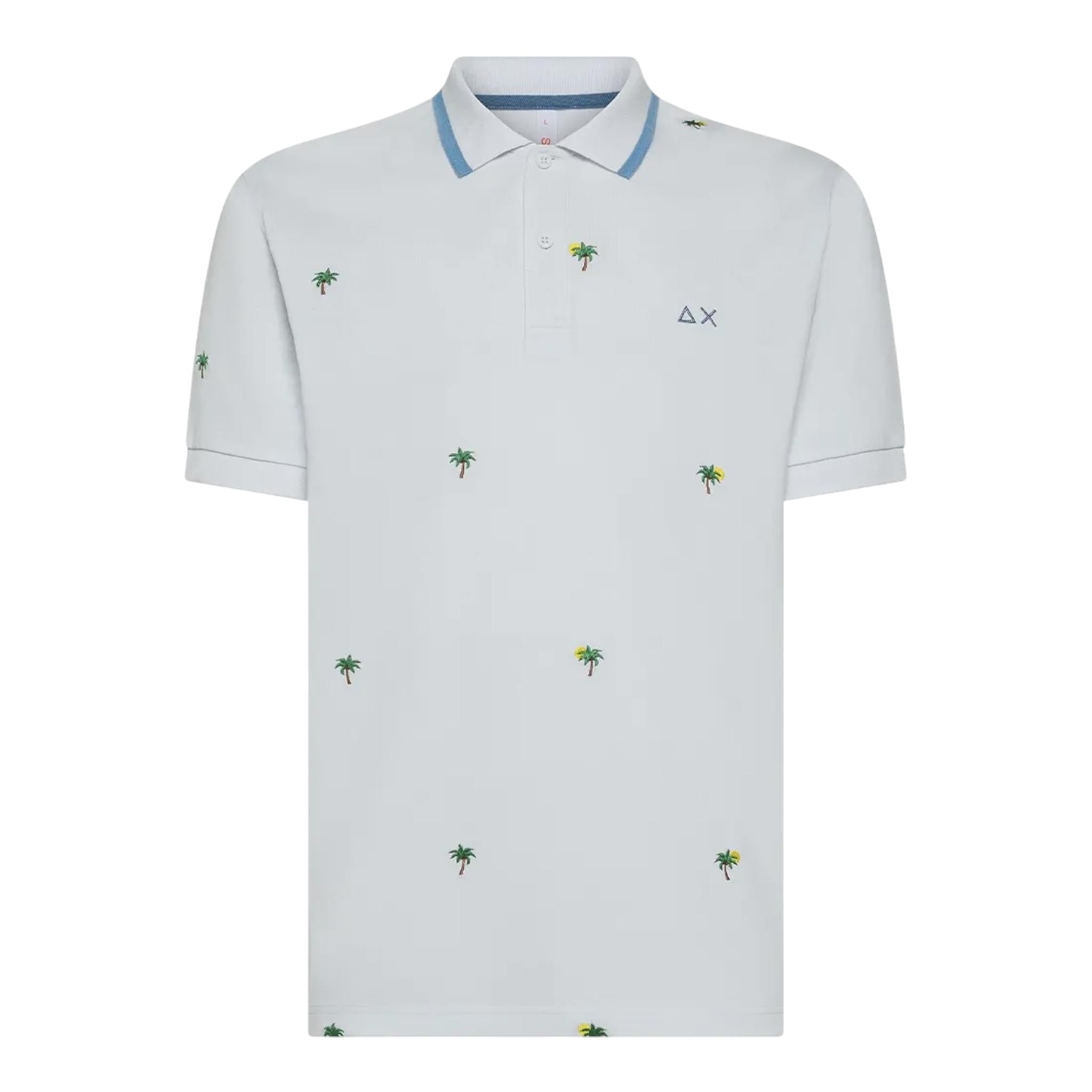 Sun68 Polo Mezza Manica Tinta Unita con Stampa per Neonato A35328XN BIANCO SUN68 