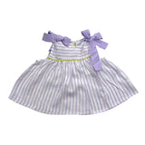 Ilfarobimbi Camicia Tinta Unita Giromanica con Fantasia A Righe per Bambina IFB50165 BIANCO/LILLA ILFAROBIMBI 