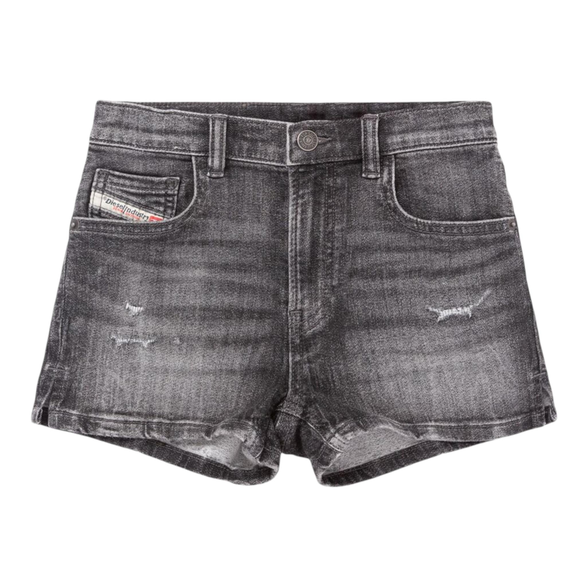Diesel short In Denim tinta unita Nero per Bambino J02314 NERO DIESEL 