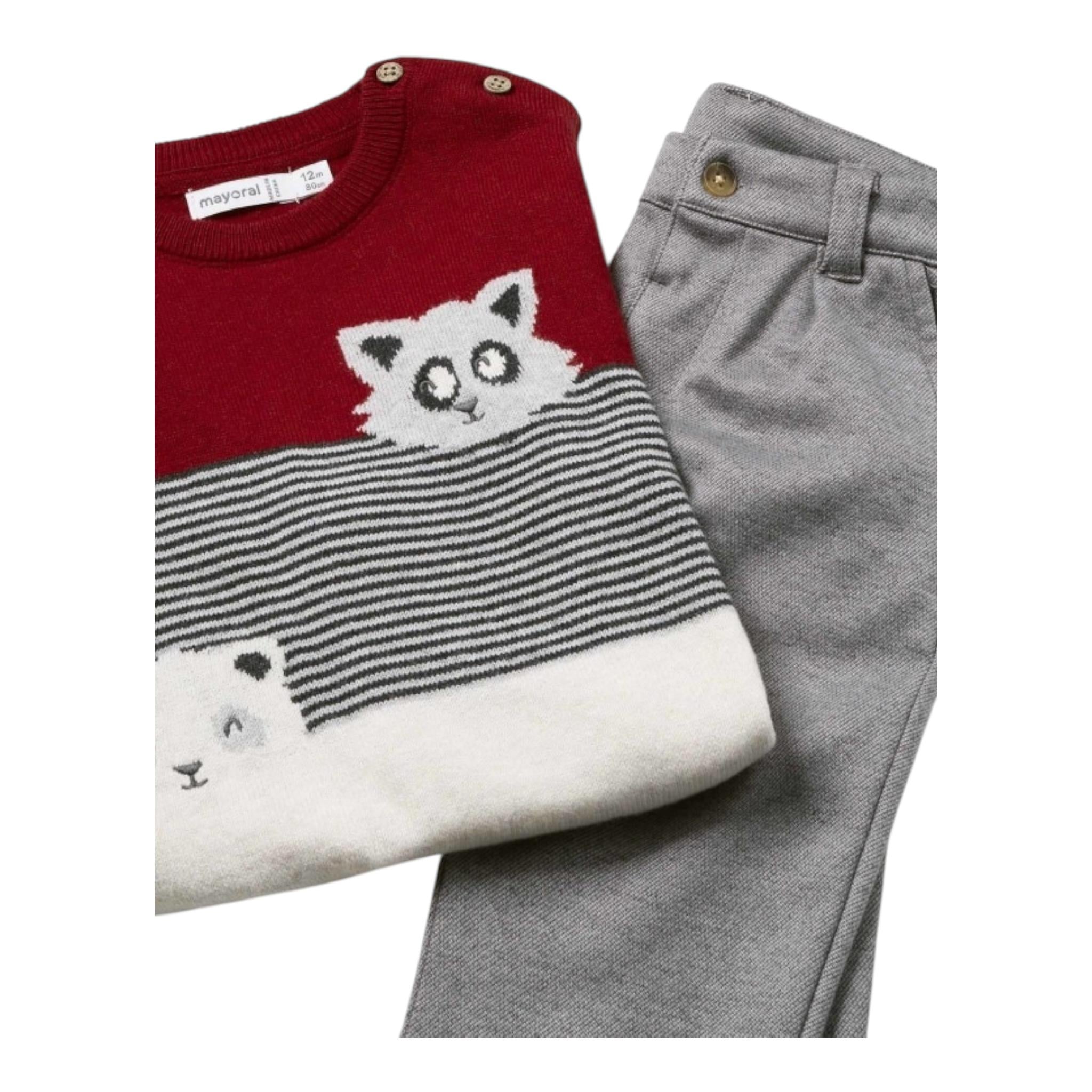 MAYORAL completo 2pz maglia-pantalone Grigio per Neonato 2544 GRIGIO MAYORAL 