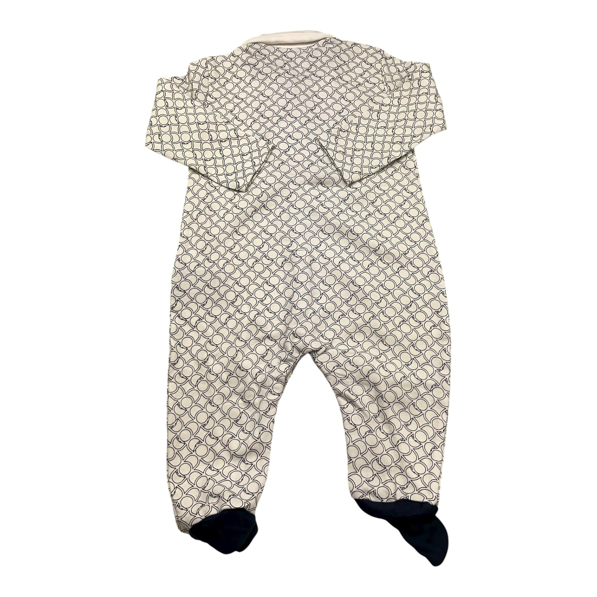 Trussardi Tutina Manica Lunga Stampa Fantasia per Neonato TLA23001TU BIANCO TRUSSARDI 