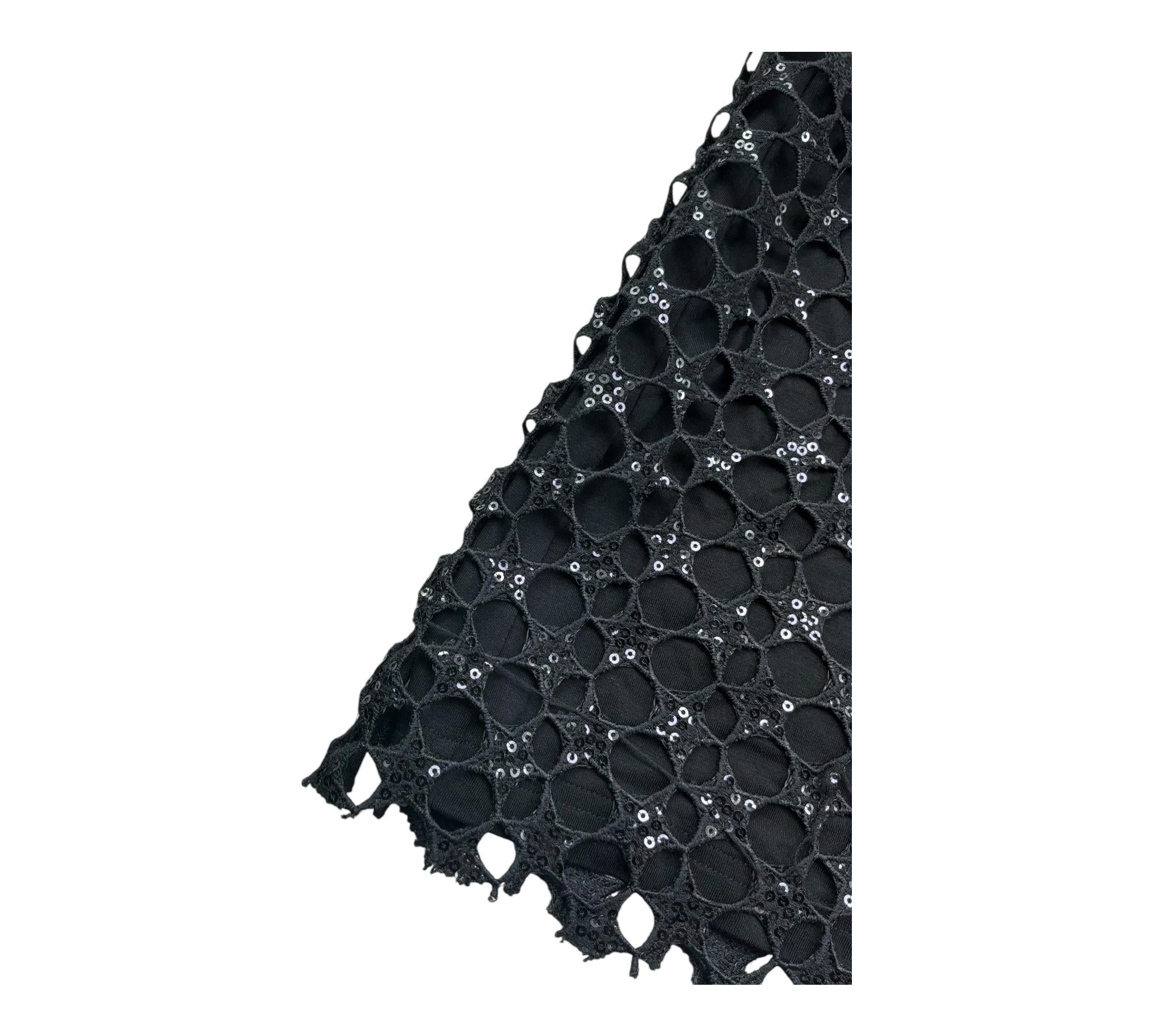 John Richmond Top Giromanica Tinta Unita Taforato per Bambina RGP26102 NERO JOHN RICHMOND 