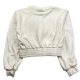 MARC ELLIS felpa chiusa con cappuccio tinta unita con logo Bianco per Bambina JMJST00239 BIANCO MARC ELLIS 