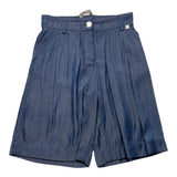 Manila Grace Einfarbige Jeansshorts mit elastischem Bund Blau für Mädchen