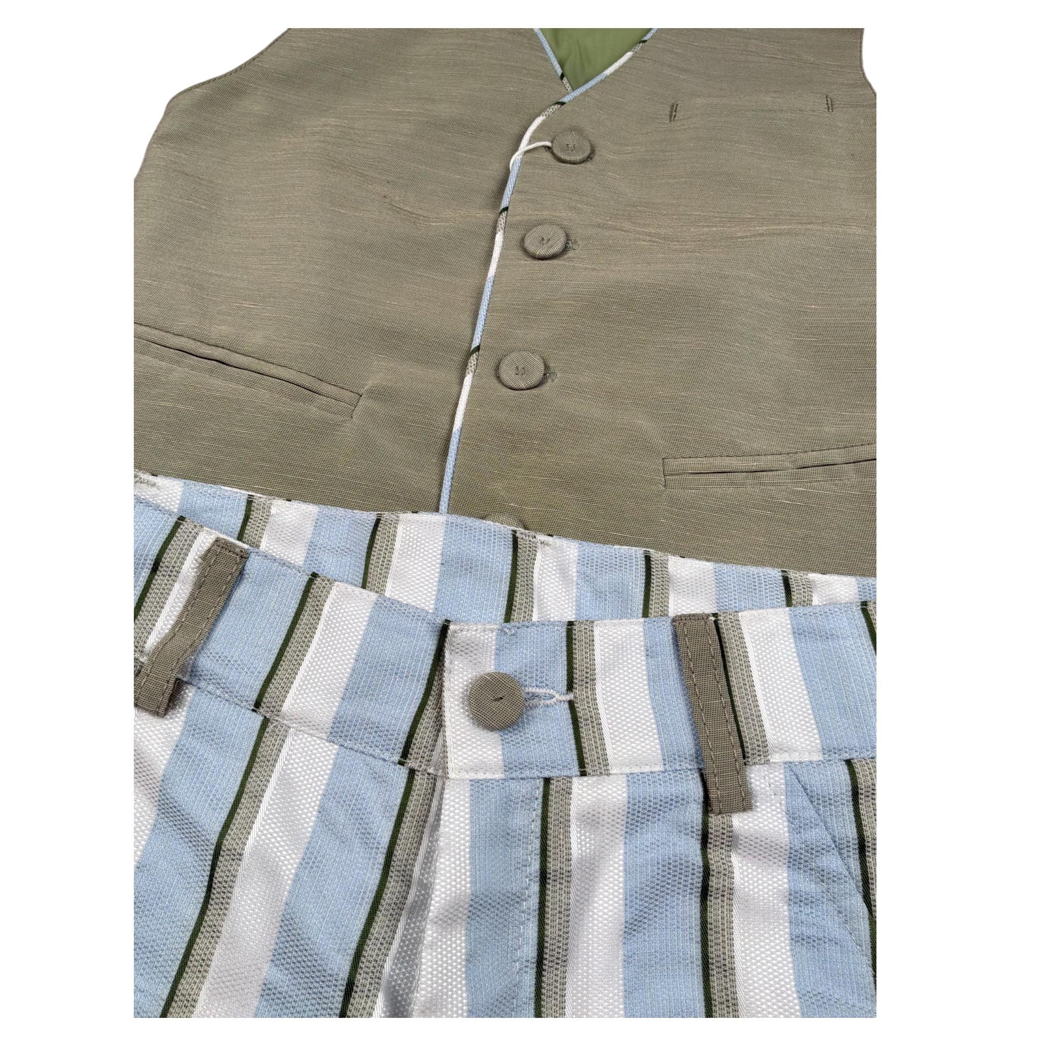 New Gereration Completo 2 Pezzi Gilet-Bermuda Verde per Bambino 51952 VERDE NEW GERERATION 