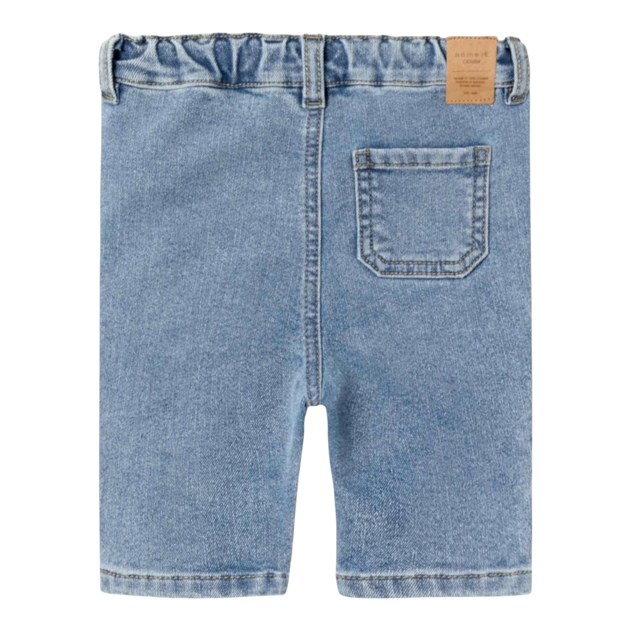 NAME.IT jeans tinta unita con elastico in vita Azzurro per Neonato 13230844 AZZURRO NAME.IT 