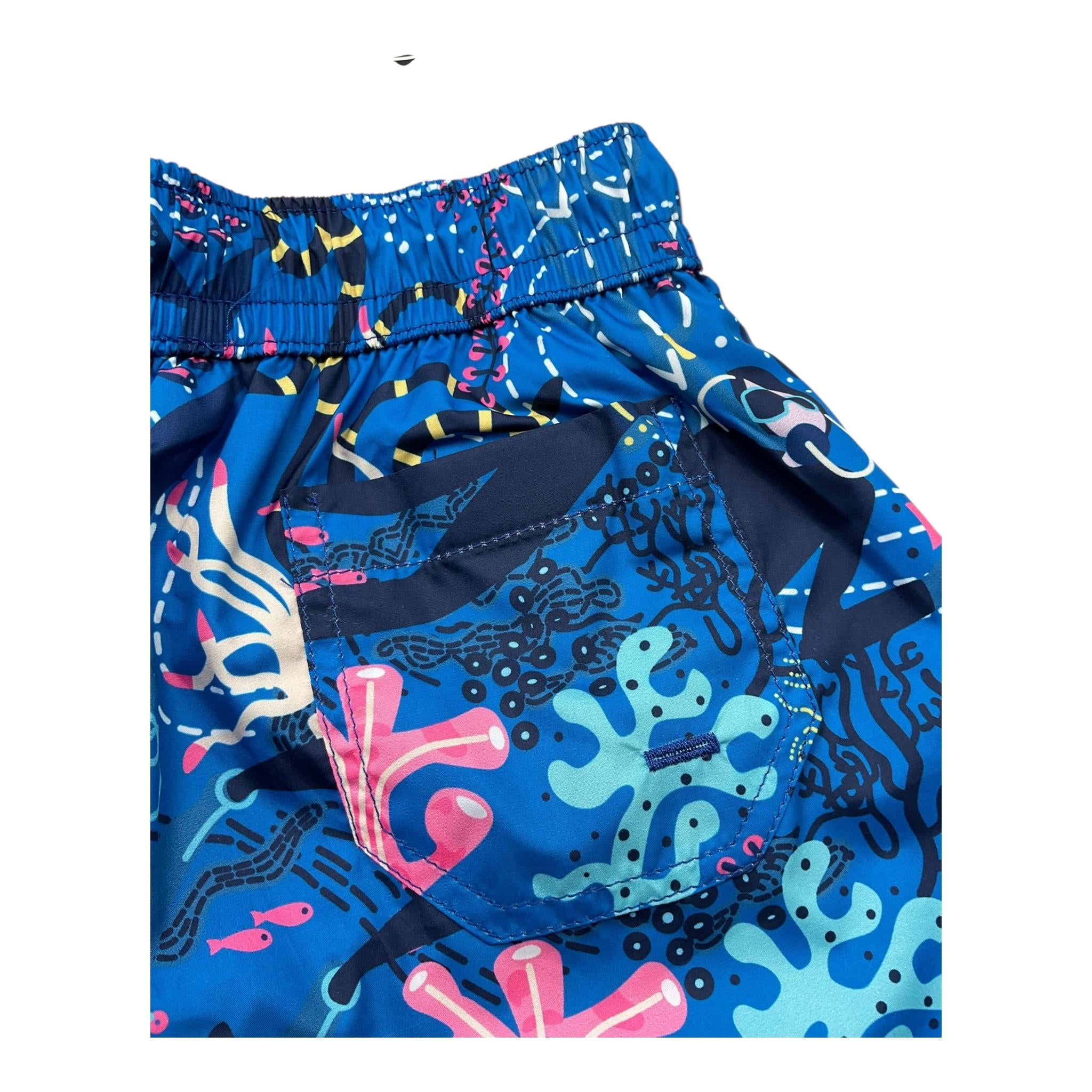 Island Coco Costume Tinta Unita con Stampa Fantasia per Bambino ICJ9500 BLU ISLAND COCO 
