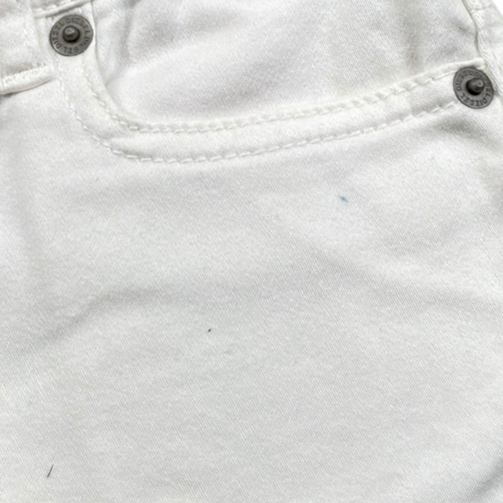 Diesel Bermuda In Denim Tinta Unita Girovita Regolabile per Bambino K00362J BIANCO DIESEL 