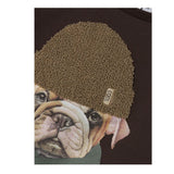 NAME.IT felpa chiusa girocollo tinta unita con stampa in contrasto Marrone per Bambino 13236357 MARRONE NAME.IT 