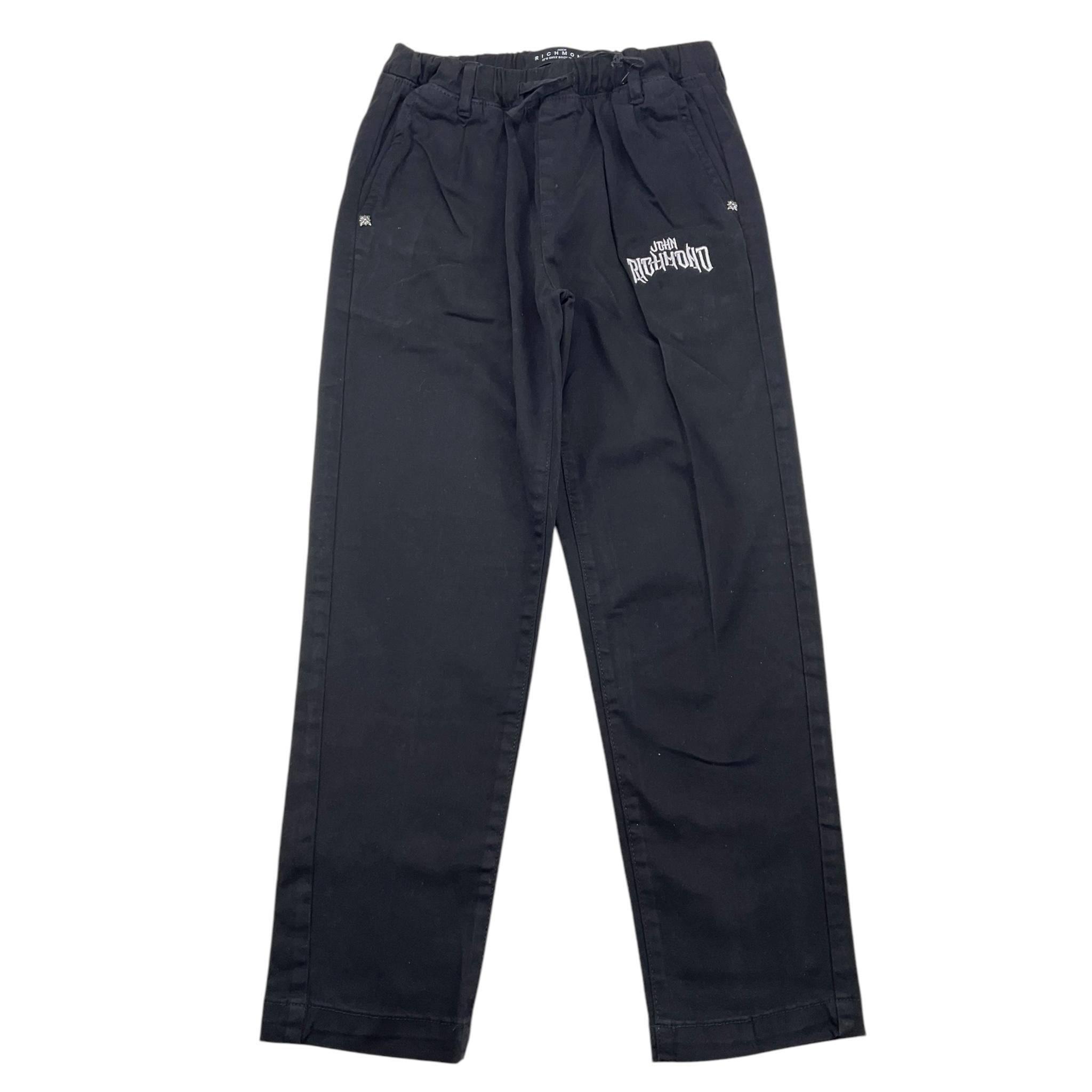 John Richmond Pantalone Tinta Unita con Elastico In Vita per Bambino RBA24076PA NERO JOHN RICHMOND 