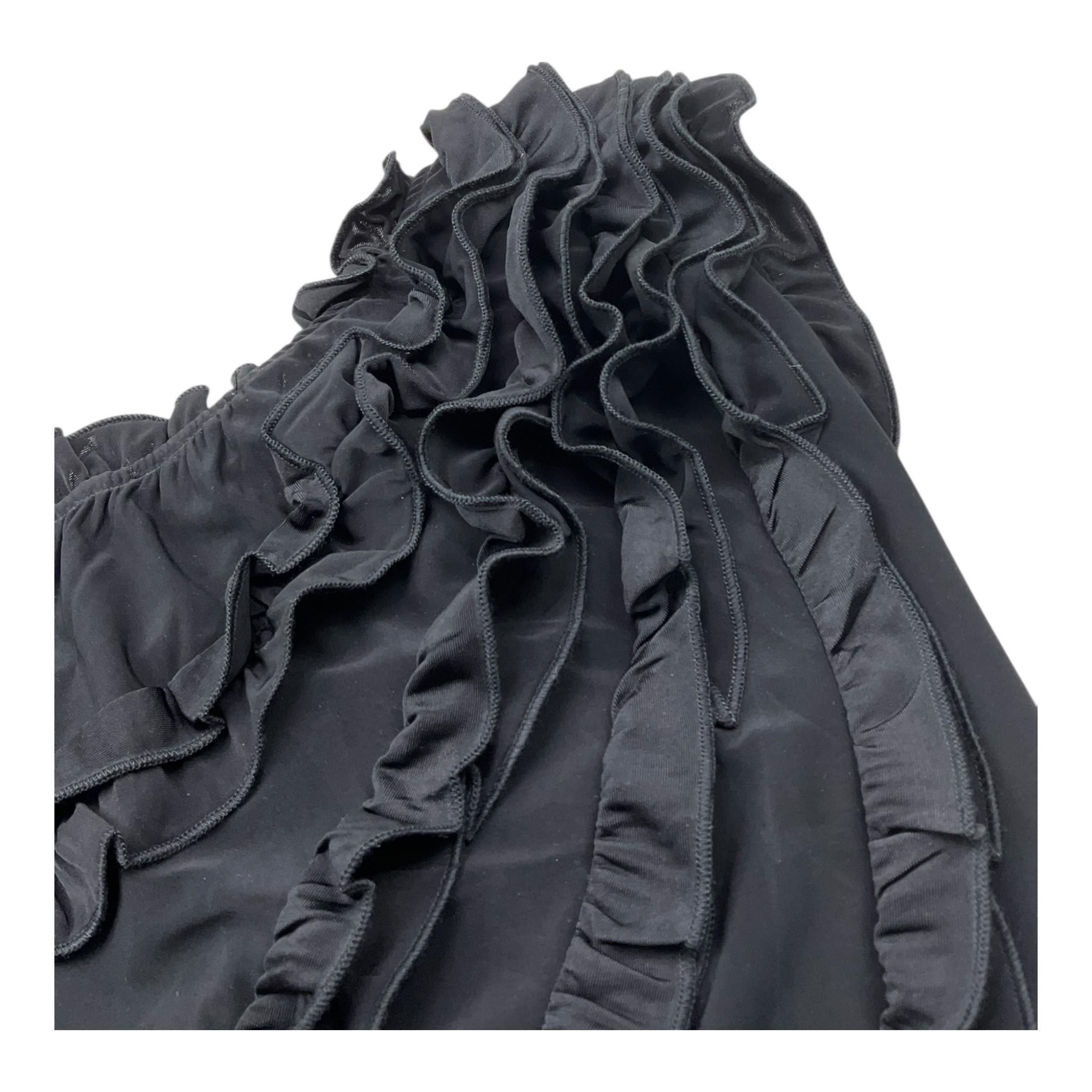 Fun & Fun Body Tinta Unita Giromanica con Balze per Bambina FNCJBD00987 NERO FUN & FUN 