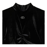 TWINSET abito tinta unita in velluto Nero per Bambina 242GJ2100 NERO TWINSET 