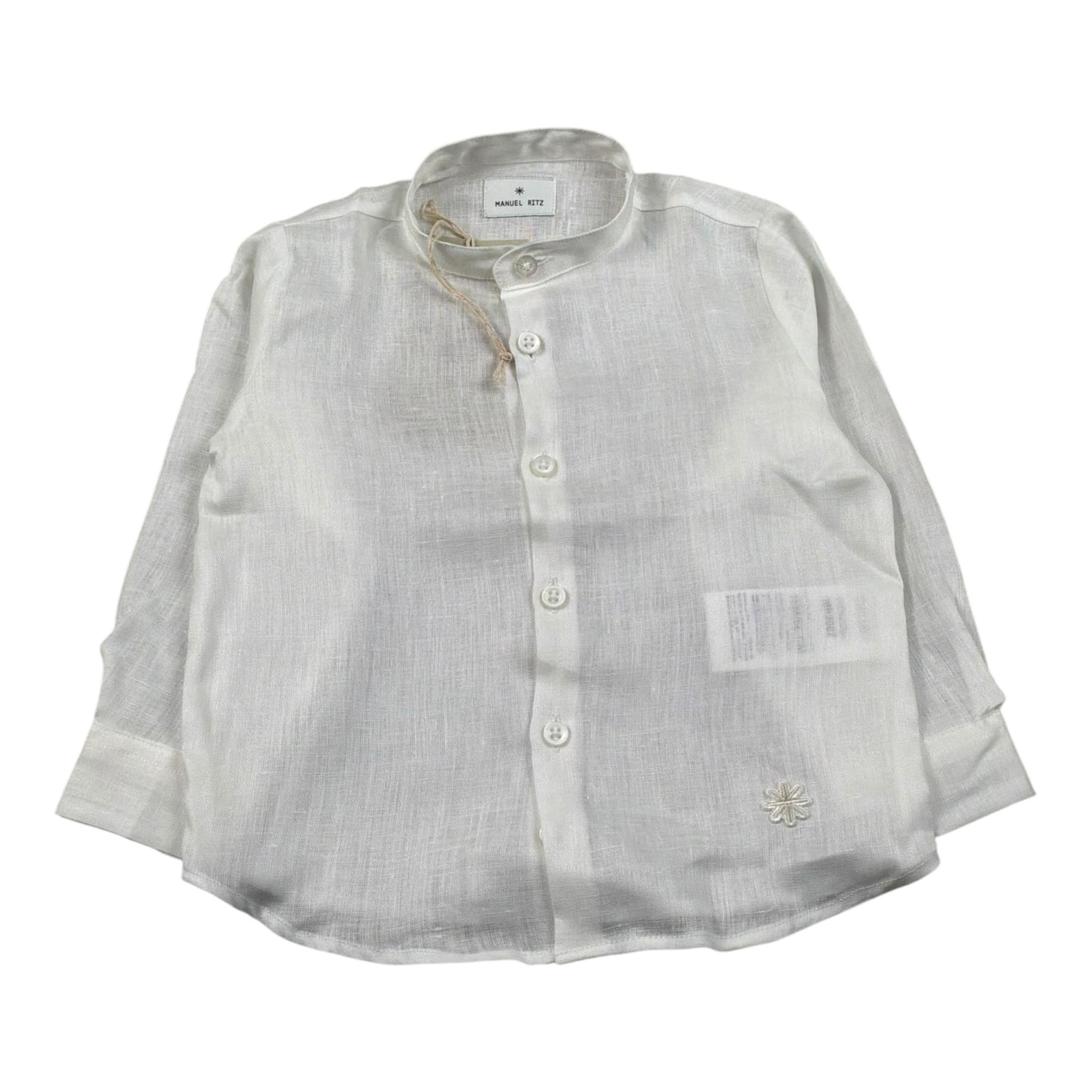 Manuel Ritz Camicia Collo Coreano Tinta Uita Bianco per Bambino MR2033 BIANCO MANUEL RITZ 