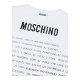 Moschino T-Shirt Girocollo Tinta Unita con Stampa per Bambino HQM050 BIANCO MOSCHINO 