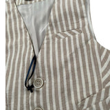 Manuel & Frank Gilet Tinta Unita con Bottoni E Fantasia A Righe per Neonato MF5155N BEIGE MANUEL & FRANK 
