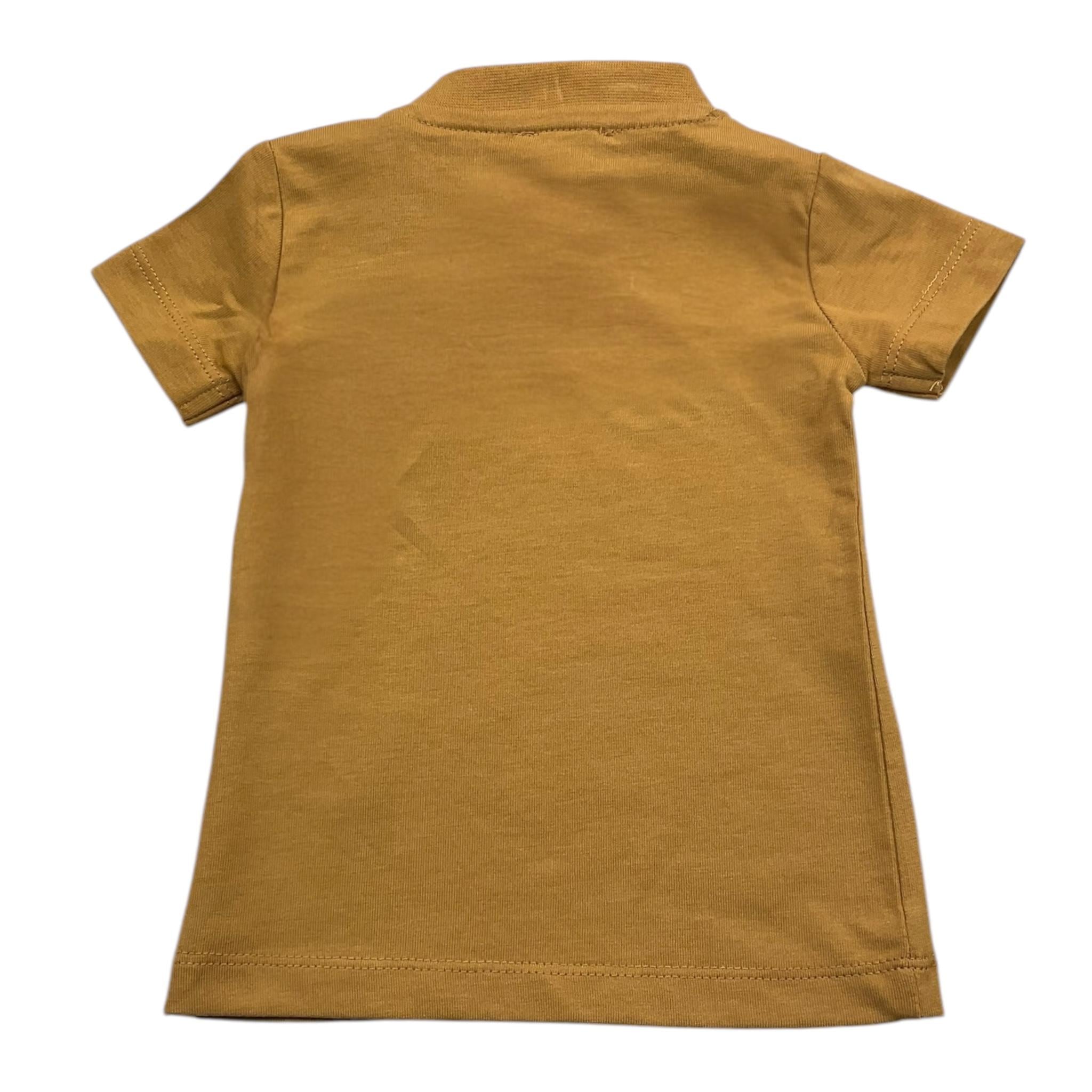 TRUSSARDI t-shirt girocollo tinta unita con stampa Cammello per Neonato TIA25014TS CAMMELLO TRUSSARDI 