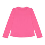GUESS shirt girocollo tinta unita con stampa Rosa per Neonata K4YI11K6YW4 ROSA GUESS 