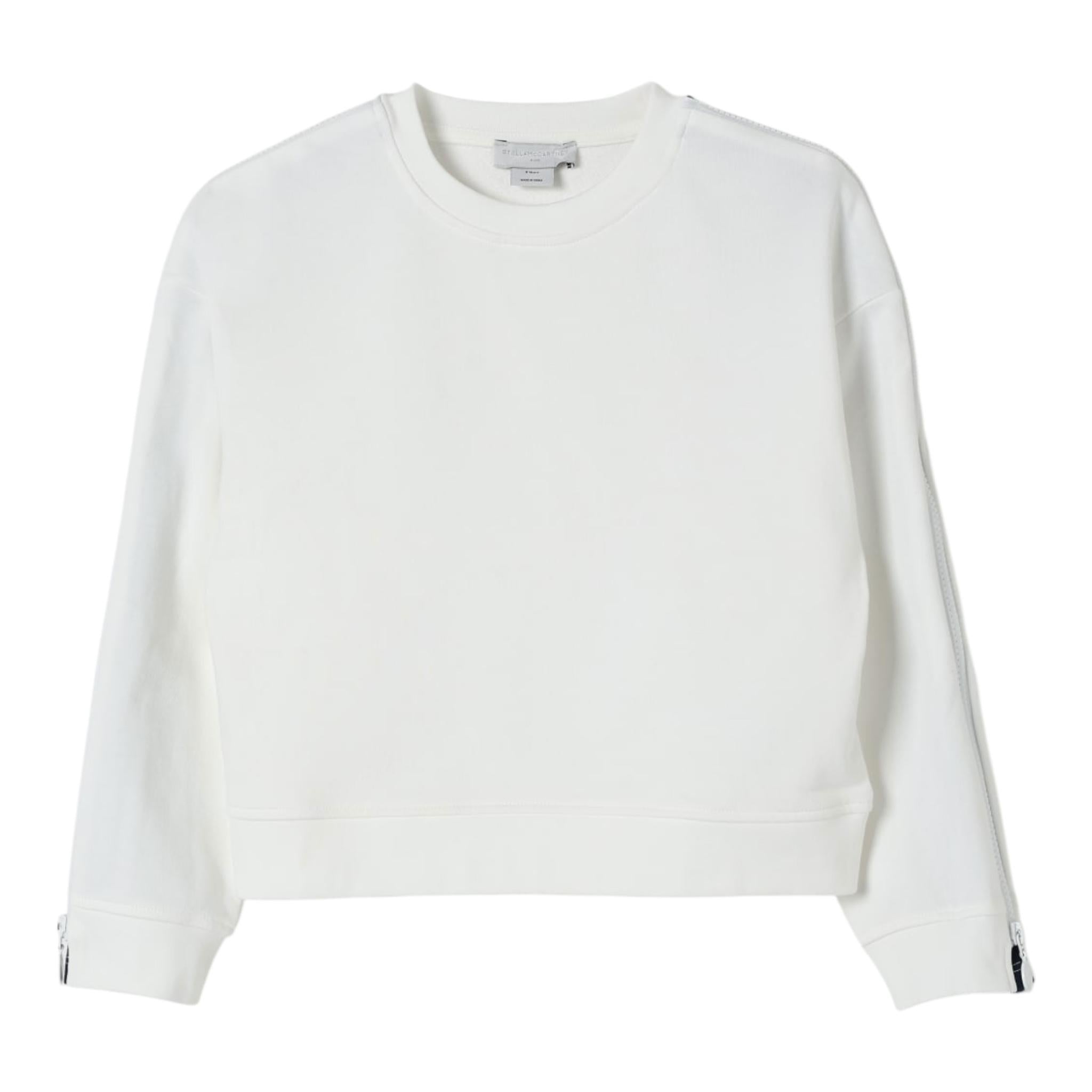 Stella Mccartney Felpa Tinta Unita con Aperture Laterali per Bambino TW4C00 BIANCO STELLA McCARTNEY 