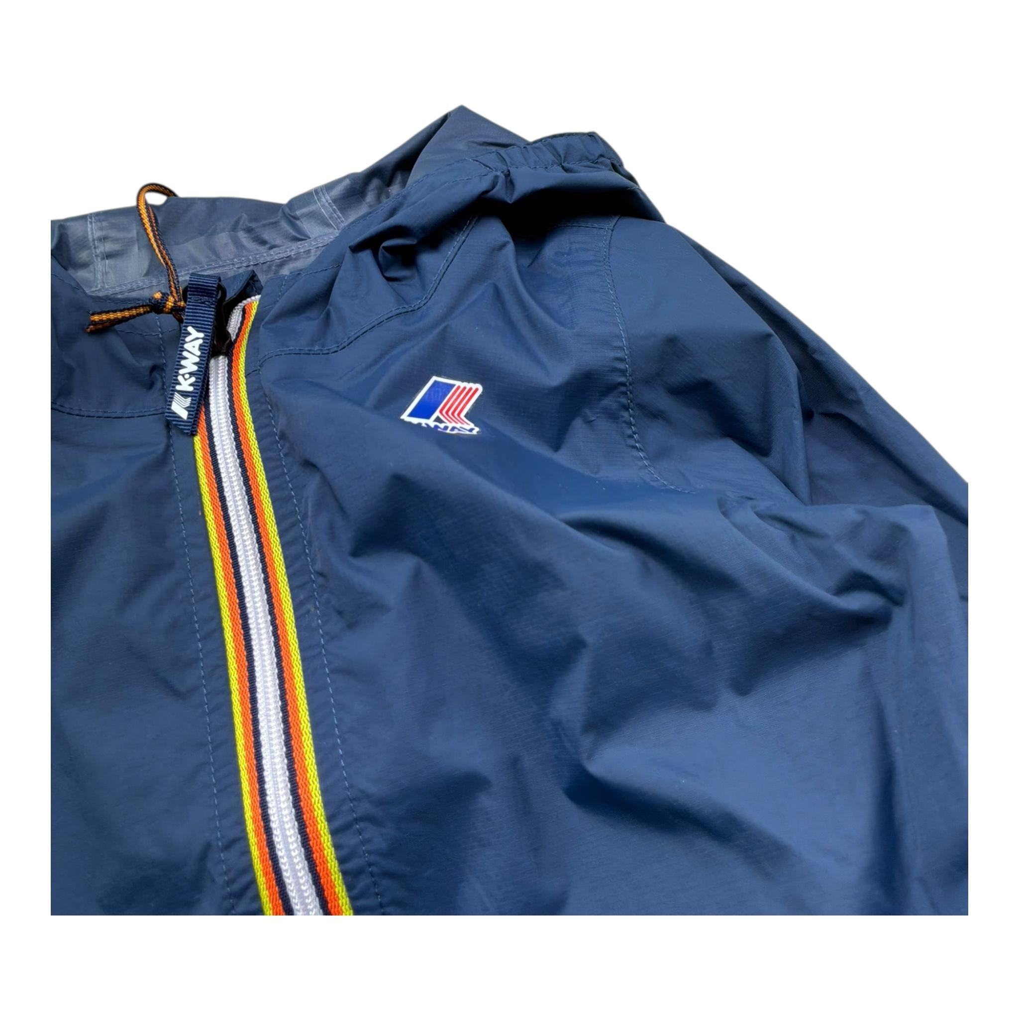 K-Way Giubbino Tinta Unita con Zip E Cappuccio per Neonato K2137XWXX BLU K-WAY 