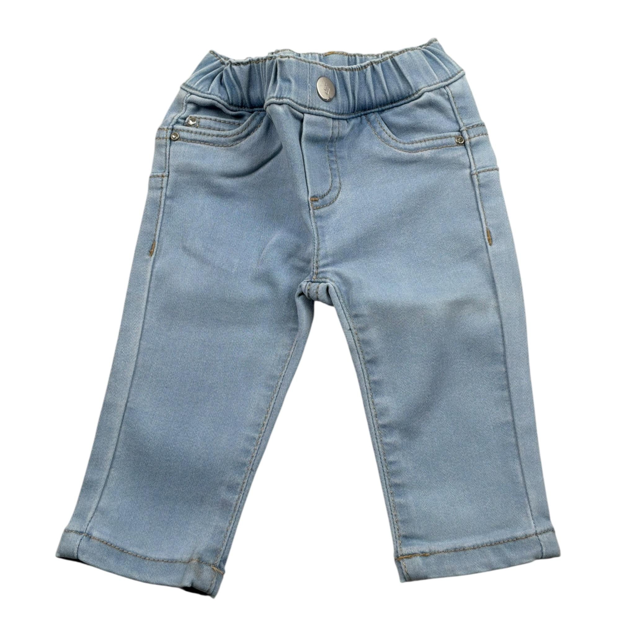 Liu Jo Jeans tinta unita con Elastico In Vita Azzurro per Neonata HA4003 AZZURRO LIU JO 