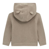 GUESS cardigan tinta unita con cappuccio e logo Beige per Neonato I4YR00Z2NN0 BEIGE GUESS 