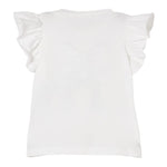 Liu Jo T-Shirt Girocollo Tinta Unita con Stampe per Bambina KA5084 BIANCO LIU JO 