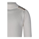 FUN & FUN maglia mezzo collo tinta unita con applicazioni Bianco per Bambina FCJSW00041X BIANCO FUN & FUN 